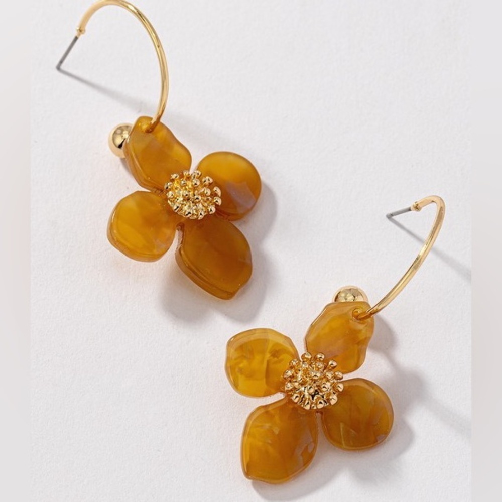 Flower Drop Earrings (9008)